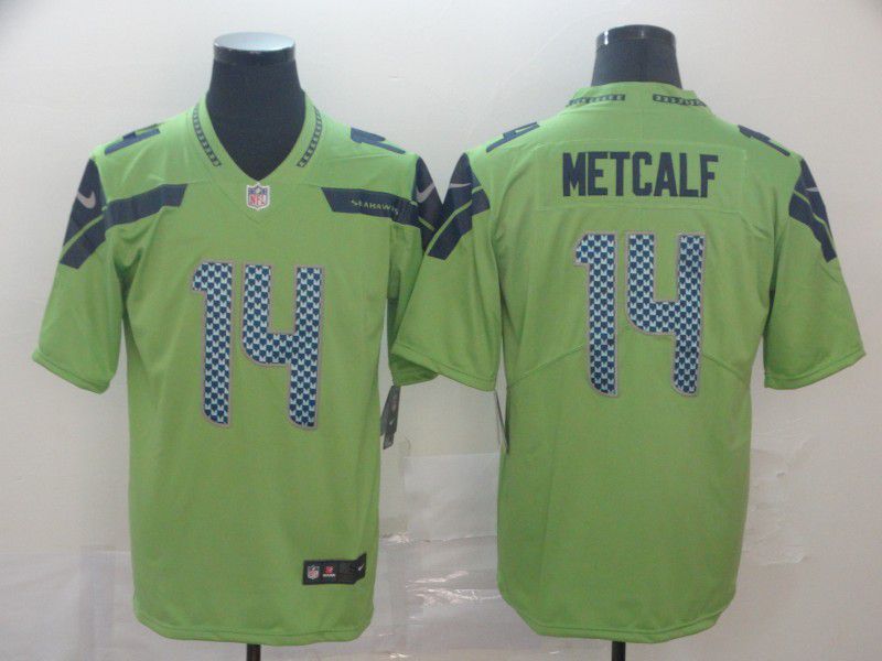 Men Seattle Seahawks #14 Metcalf Green Nike Vapor Untouchable Limited Player NFL Jerseys->youth nfl jersey->Youth Jersey